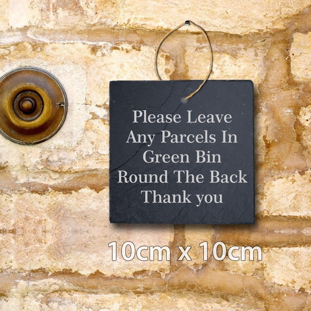 Personalised Slate Plaque Home Door Gate Sign Laser Engraved Stone Wall Art Gift