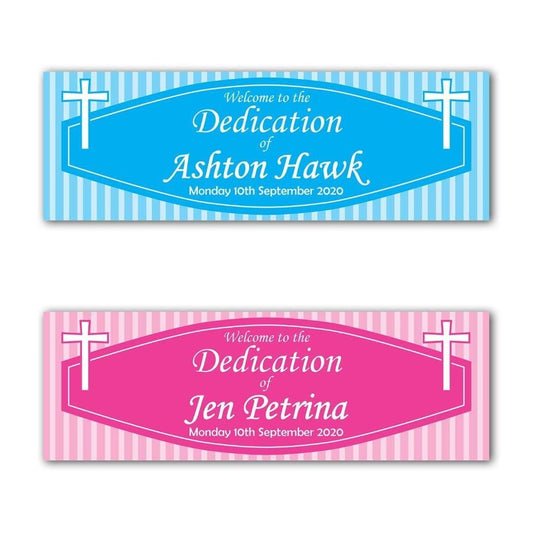 2 Personalised Welcome To The Dedication Celebration Banners Decoration Posters