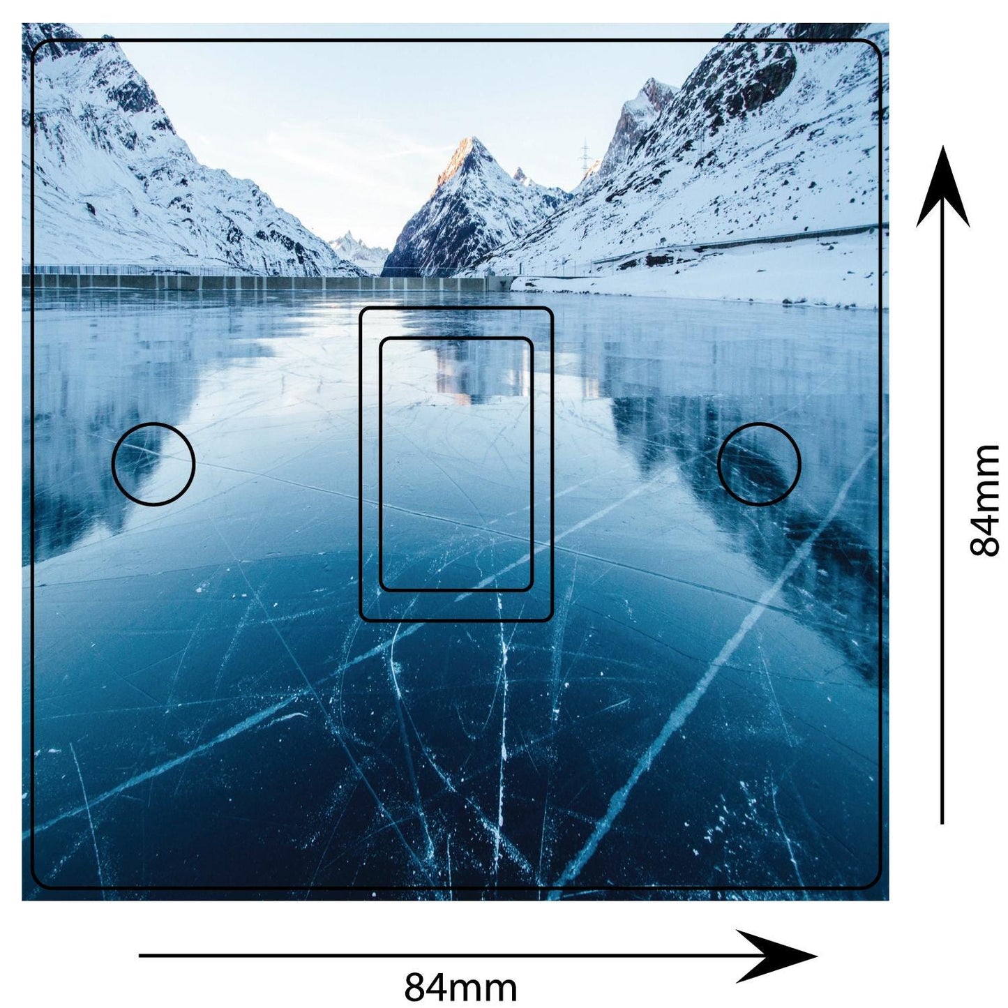 Adventure Blue Calm Waters Light Switch Sticker Cover Vinyl Skin Wall Decal