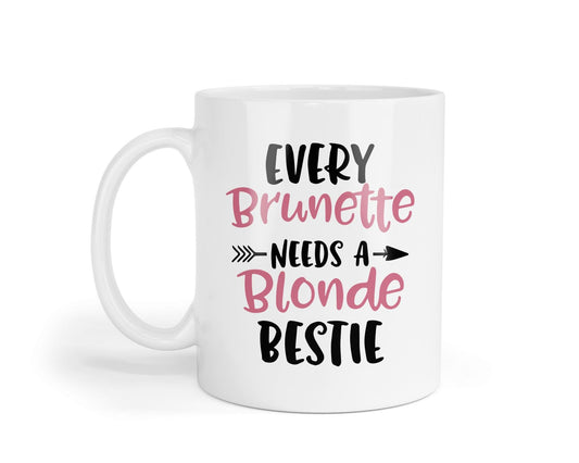 Brunette Blonde Bestie Mug: Friendship Gift - UK Made