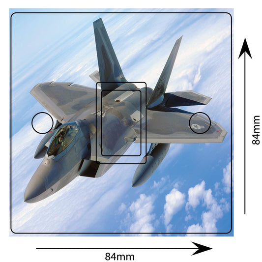 F-22 Raptor Fighter Jet Light Switch Sticker Cover Vinyl Skin Wall Decal Decor