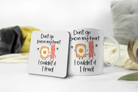 Funny Bacon and Eggs Mug Gift Set - Valentines Day Gift