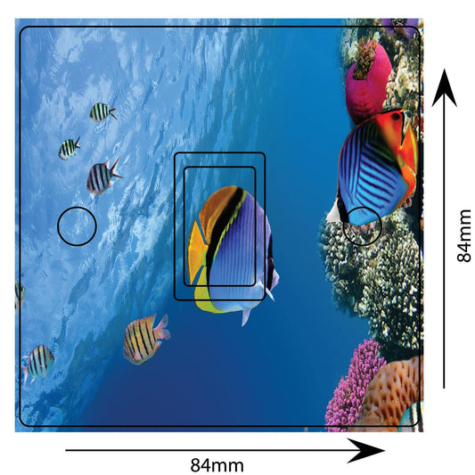 Tropical Corel Sea Fish Light Switch Sticker Cover Vinyl Skin Wall Decal Decor
