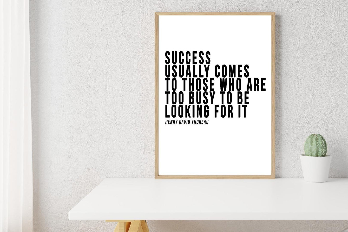 Success Usually Comes To Inspirational Positive Thoughts Quote Poster Print Wall