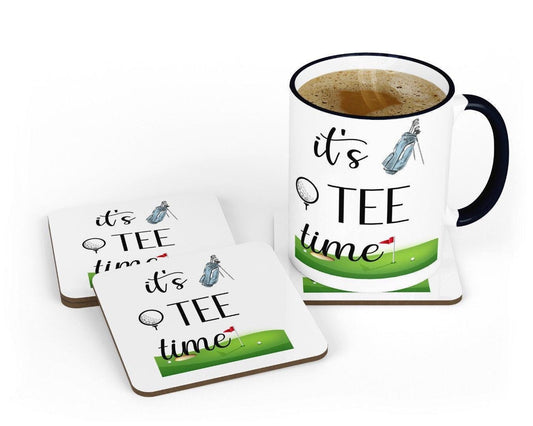 It's Tee Time Golf Mug & Coaster Set: Golfer Gift