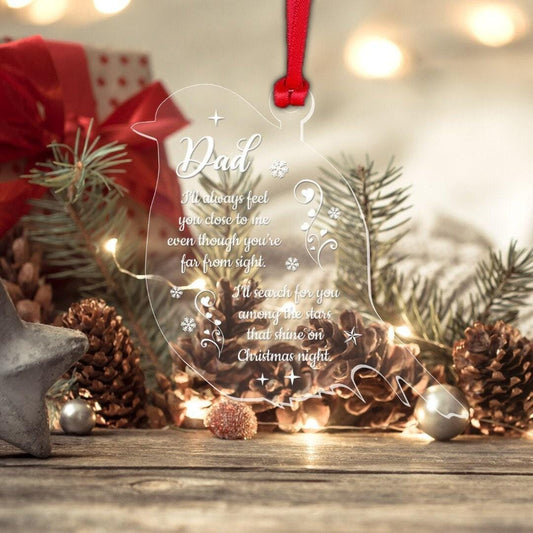 Personalised Name Robin Memorial Christmas Bauble Xmas Decoration Memory Gift