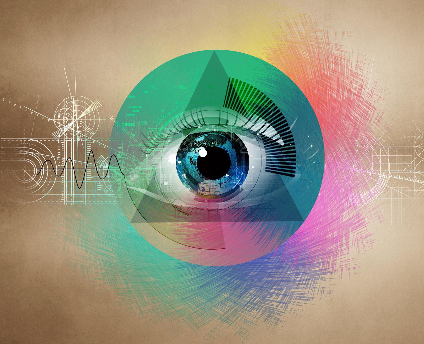 Trippy Abstract Eye Art Print Poster: Giant Wall Decor