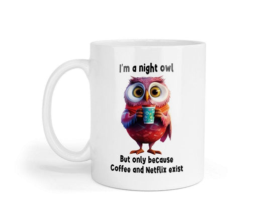 Night Owl Coffee Mug & Coaster Set: Gamer Gift