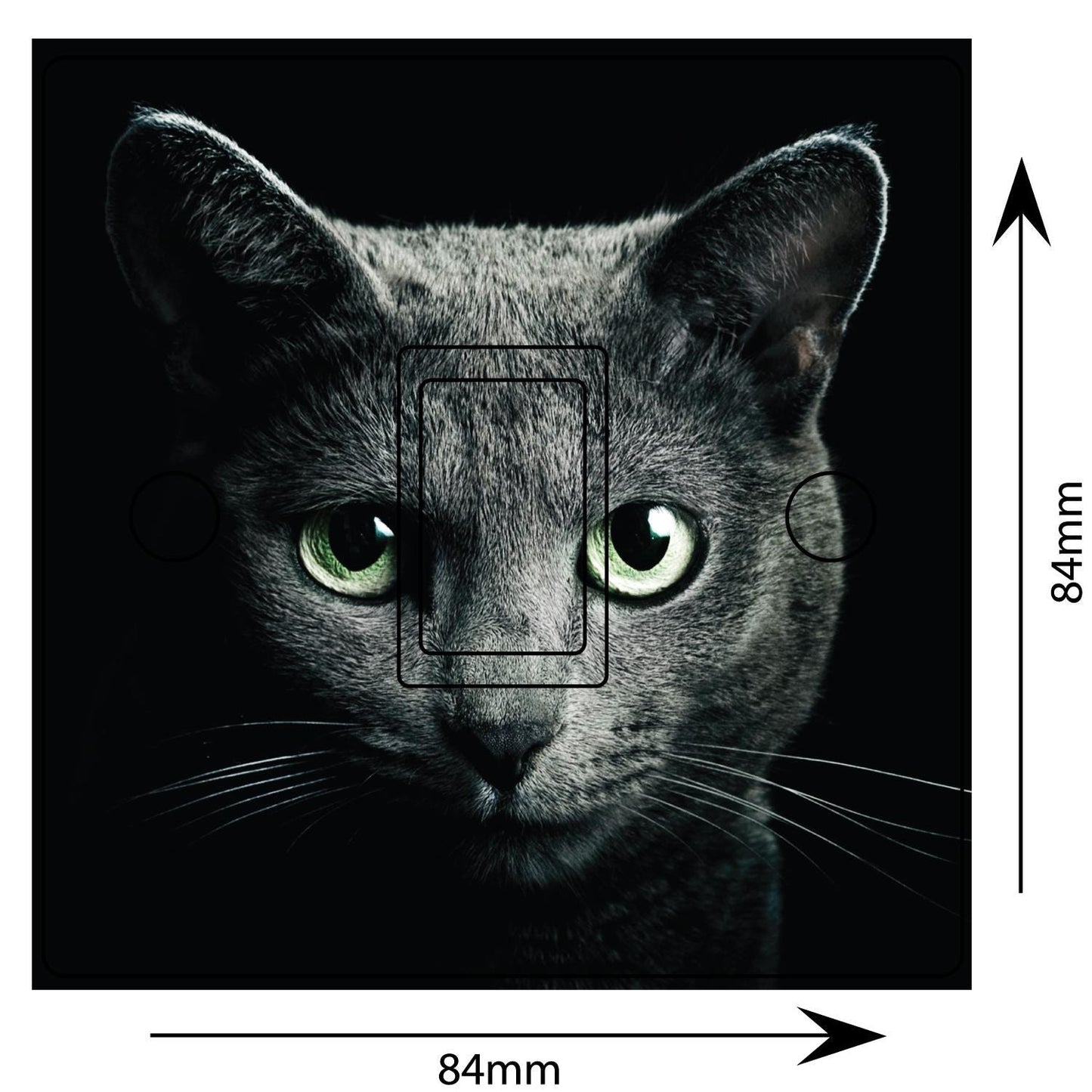 Black Cat Green Eyes Light Switch Sticker Cover Vinyl Skin Wall Decal Decor
