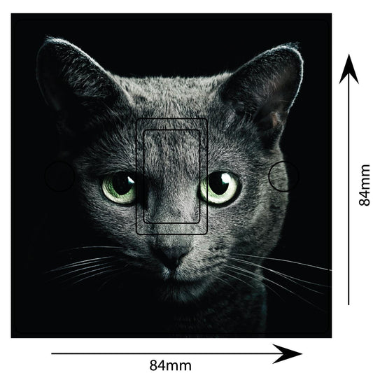 Black Cat Green Eyes Light Switch Sticker Cover Vinyl Skin Wall Decal Decor