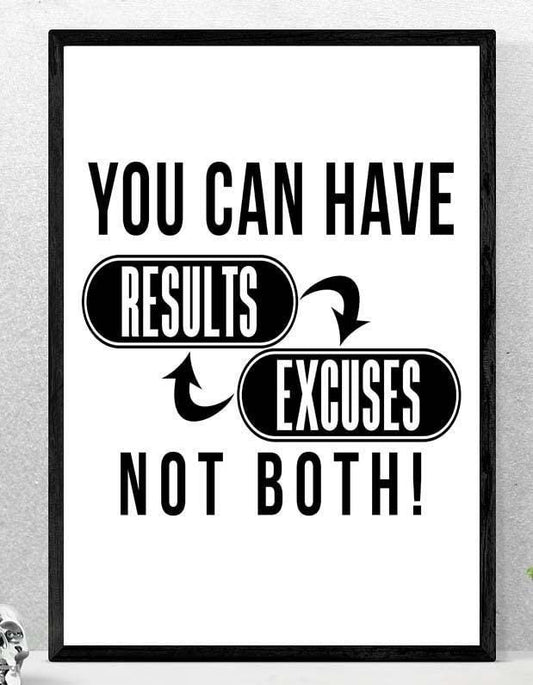 You Can Have Results Motivational Inspirational Positive Quote Poster Print Wall