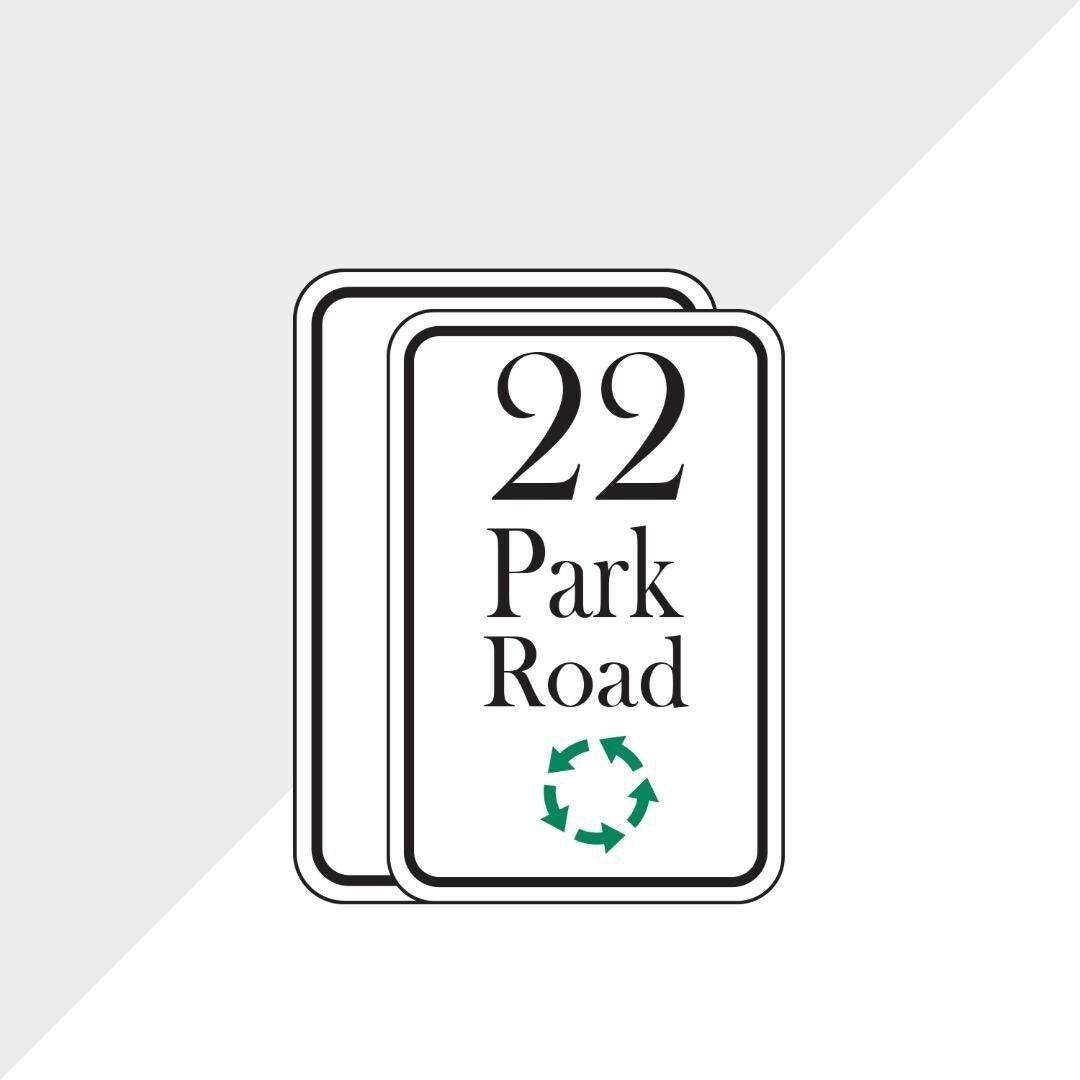 Personalised Dustbin Sticker With Name Number Road Street Wheelie Bin Waterproof Vinyl Stickers.