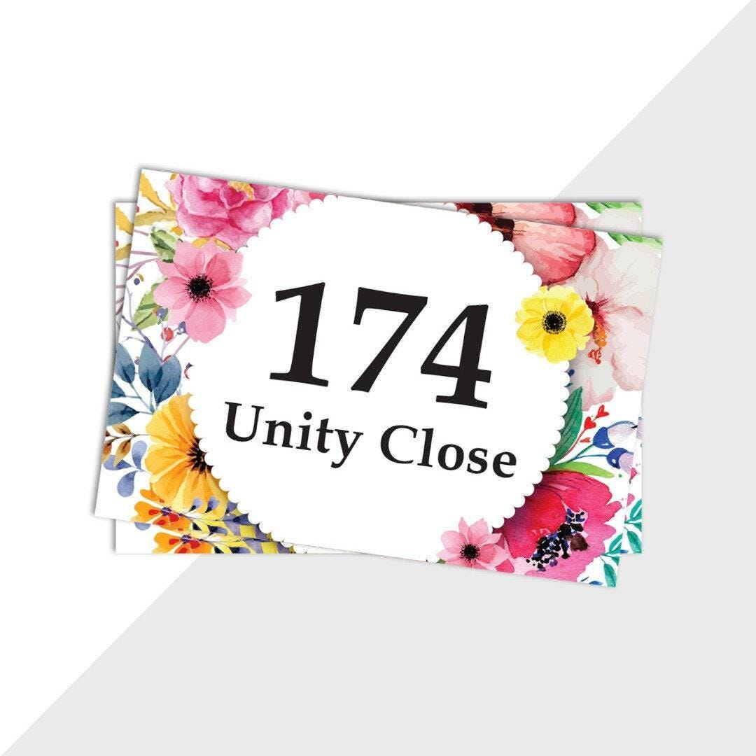 Wheelie Bin Numbers Custom House Address Sticker Road Dustbin Street Name