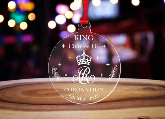 Hrh Royal Highness King Charles III Coronation Bauble Commemorative Ornament
