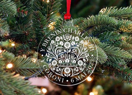 King Charles III Welsh Coronation Emblem Bauble Souvenir Commemorative Gift