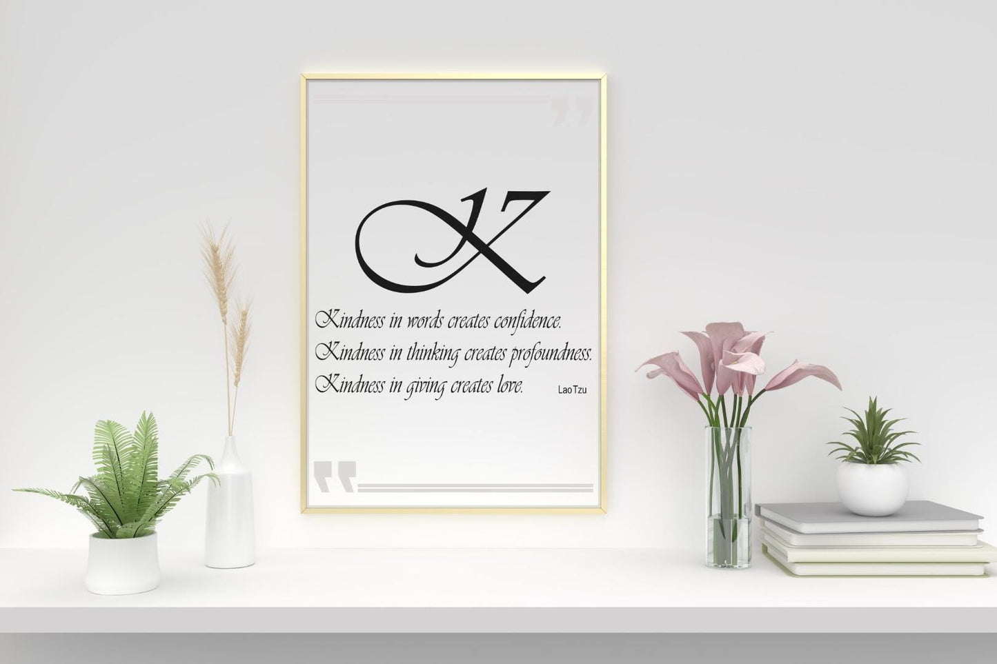 Kindness In Words Motivational Inspirational Positive Quote Poster Print Wall