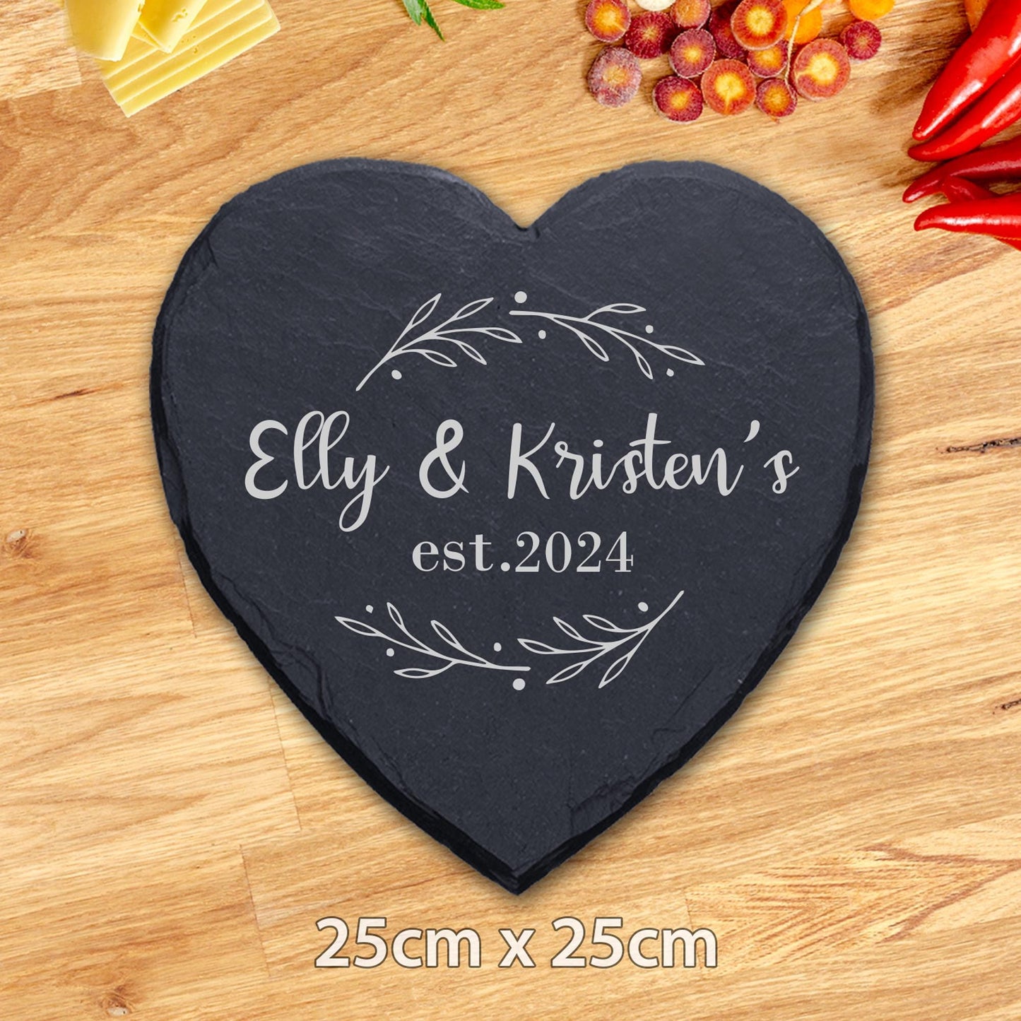 Personalised Slate Plaque Serving Board Laser Engraved Stone Tray Art Home Gift
