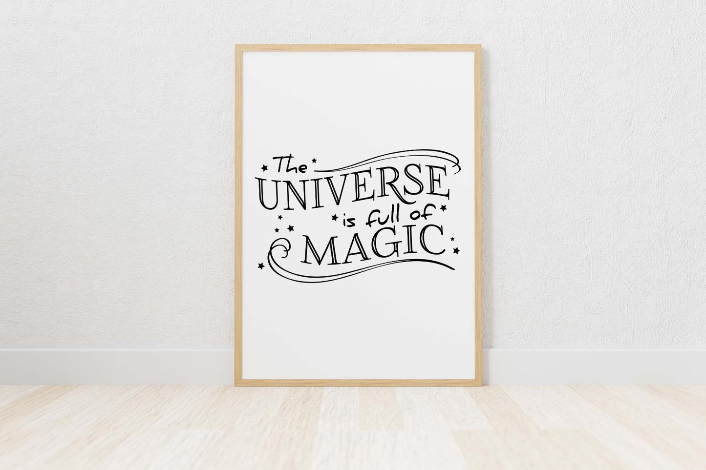 The Universe Is Full Of Magic Inspirational Positive Quote Poster Print Wall