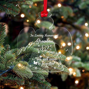 Personalised Name Memorial Christmas Bauble Xmas Tree Ornament Remembrance Gift