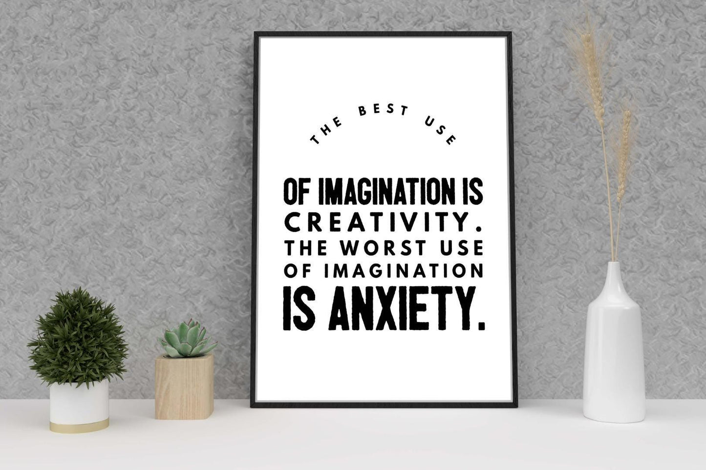 Imagination Use Is Creativity Motivational Positive Quote Art Poster Wall