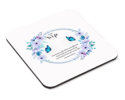 To My Wife Coffee Mug & Coaster Set: Love Gift From Husband
