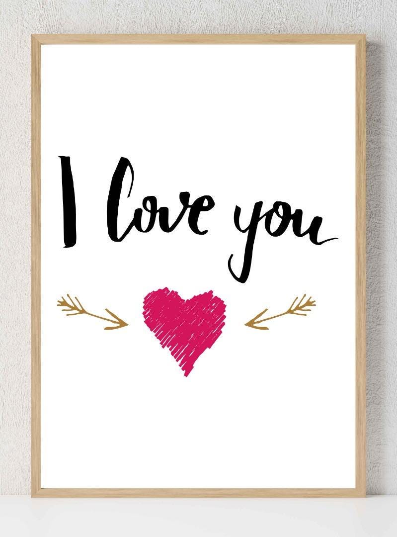 I Love You Relationship Motivational Inspirational Positive Quote Poster Wall