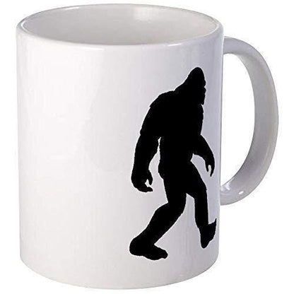 Bigfoot Sasquatch Silhouette Mug: Funny Coffee Tea Cup - UK Made