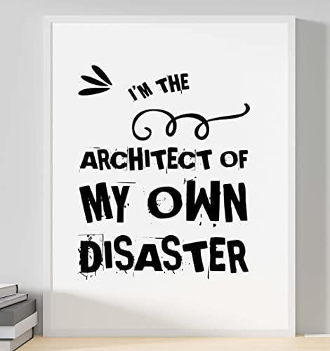 I Am Architect Of My Own Motivational Inspirational Positive Quote Poster Wall