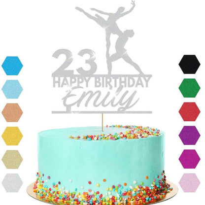 Ballerina Cake Topper Dancer Ballet Dance Birthday Cake Decoration Any Name Age