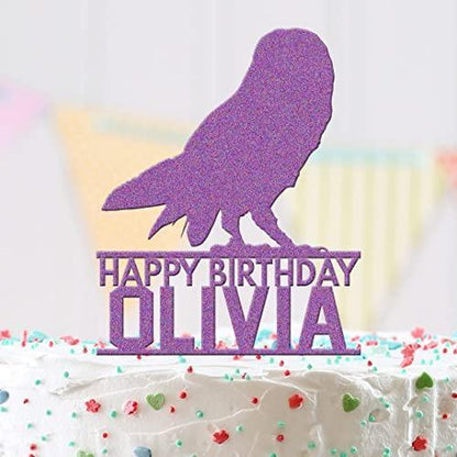 Personalised Acrylic Bird Pet Lovers Girls Birthday Cake Topper Decoration Gift