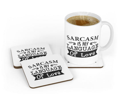 Sarcasm Language of Love Mug & Coaster Set