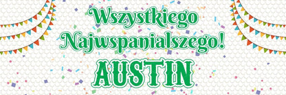 2 Personalised Wszystkiego Najwspanialszego Najlepszego Party Banners Posters