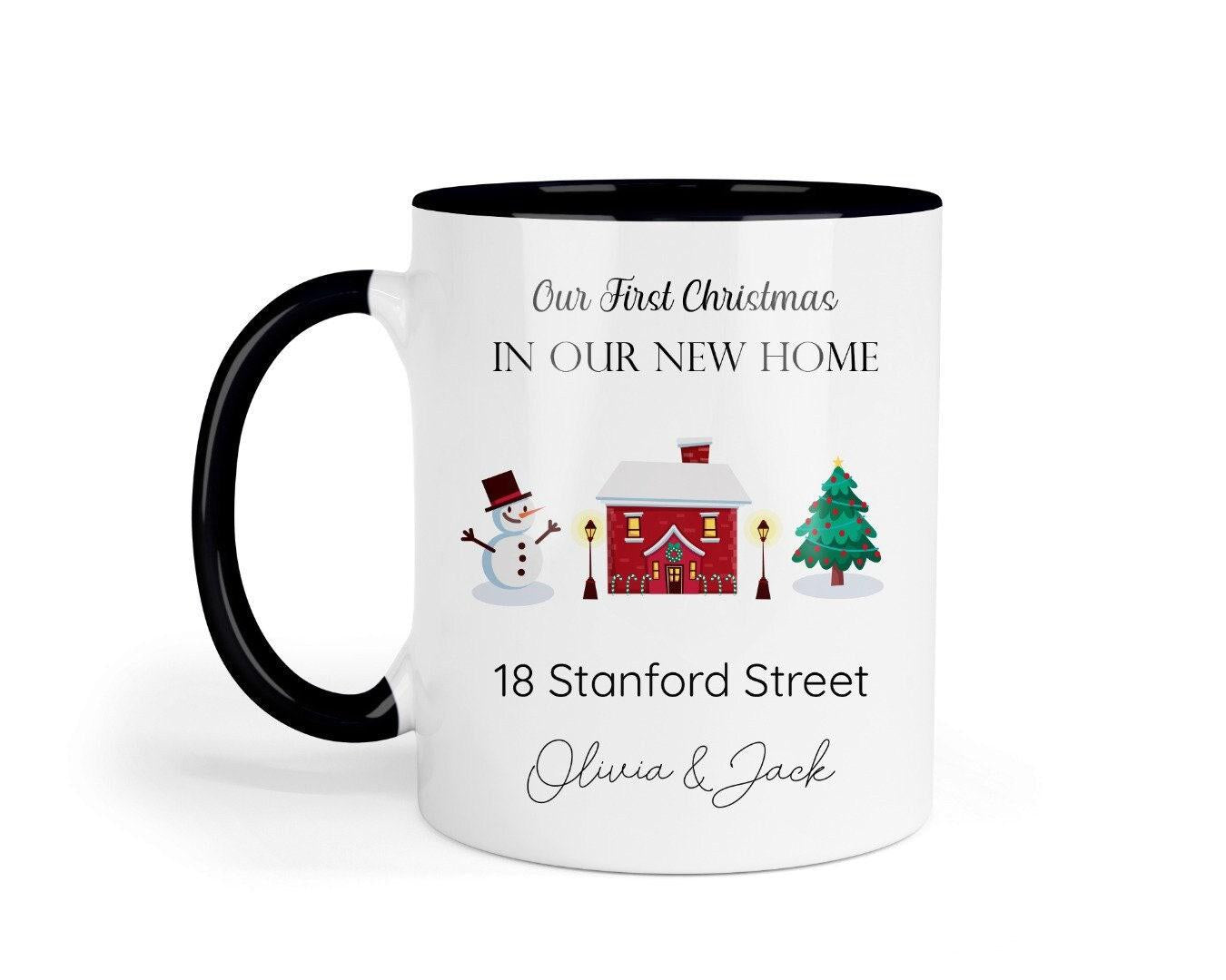 Personalised First Christmas New Home Mug & Coaster Set