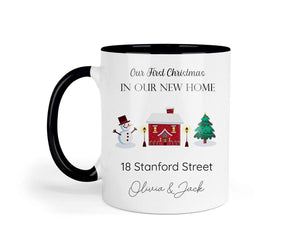 Personalised First Christmas New Home Mug & Coaster Set