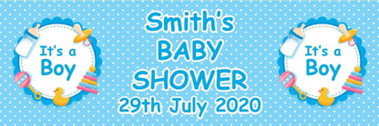 2 Personalised Baby Shower Boy Or Girl Banners Party Celebration Decor Poster