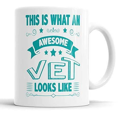 This Is What An Awesome Vet Looks Like Mug Funny Humour Coffee Tea Cup Novelty Gift For Leaving Friend Birthday Christmas Present
