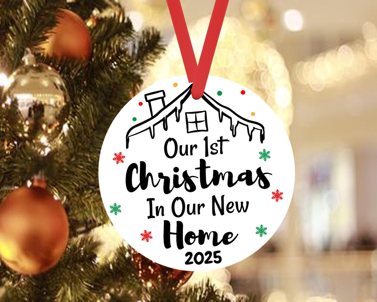 Our First Christmas Bauble New Home 1st Xmas Tree Ceramic Ornament Keepsake Gift