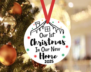 Our First Christmas Bauble New Home 1st Xmas Tree Ceramic Ornament Keepsake Gift