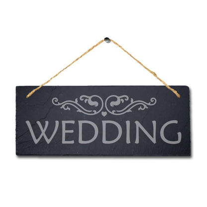 Wedding Laser Engraved Hanging Slate Party Celebration Venue Gate Plaque Sign