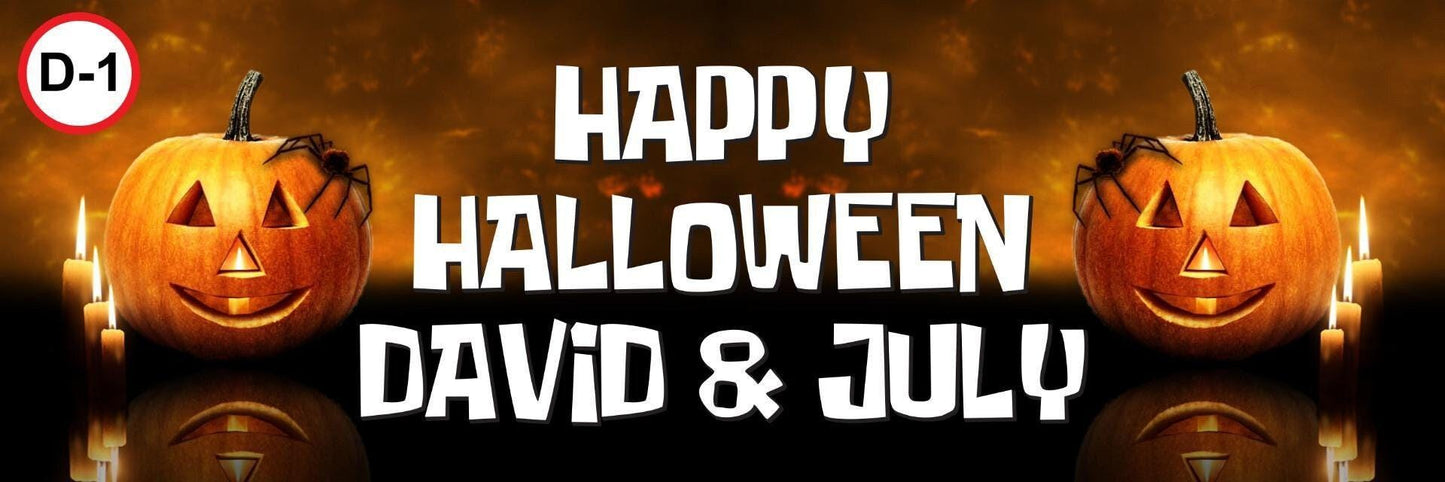 2 Personalised Halloween Six Different Designs Party Banners Decoration Posters