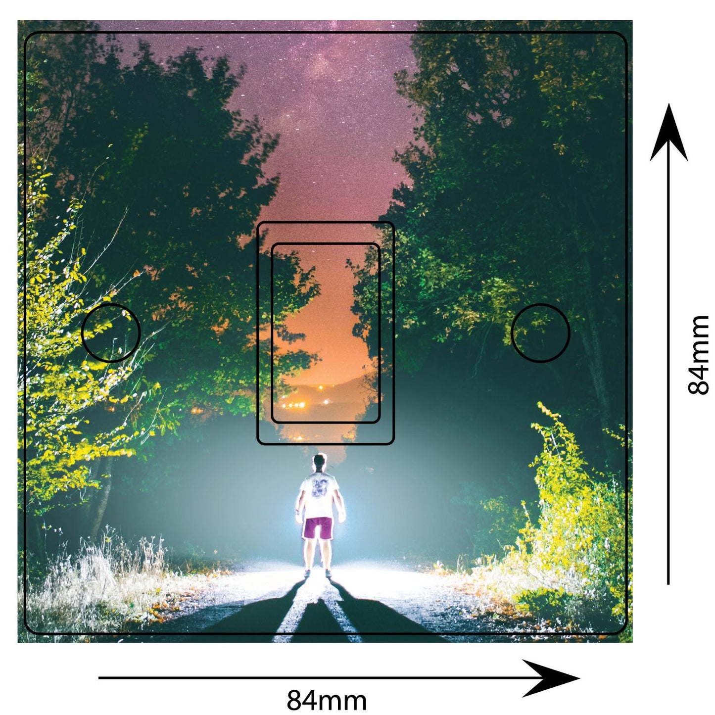 Night Road Strange Man 3d Light Switch Sticker Cover Vinyl Skin Wall Decal