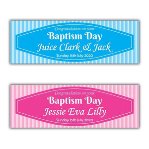 2 Personalised Baptism Party Celebration Banners Decoration Posters