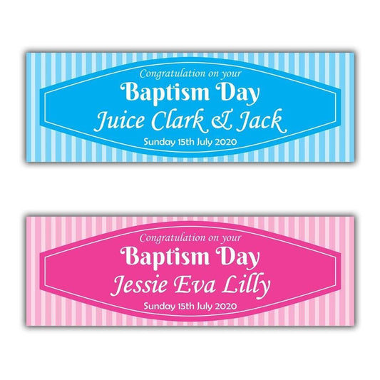 2 Personalised Baptism Party Celebration Banners Decoration Posters