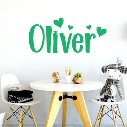 Personalised Calligraphy Name Vinyl Wall Decal - Nursery Decor