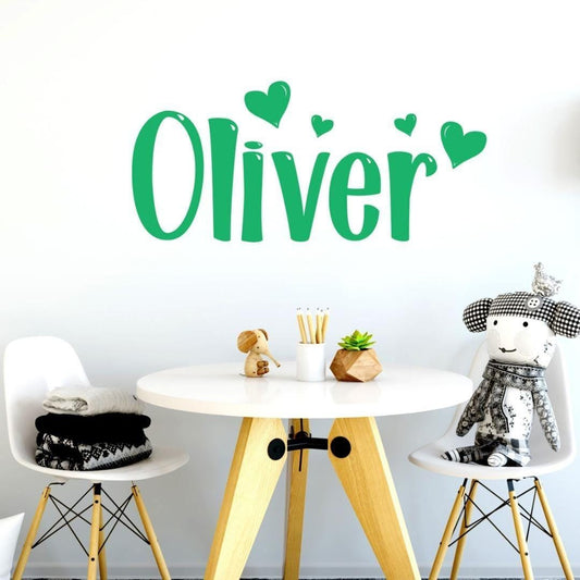 Personalised Calligraphy Name Vinyl Wall Decal - Nursery Decor
