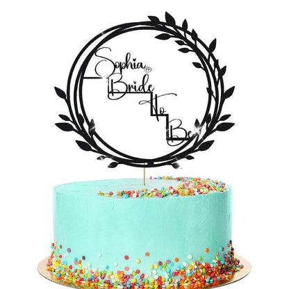 Personalized Glitter Bride-to-be Cake Topper For Wedding Party Decoration