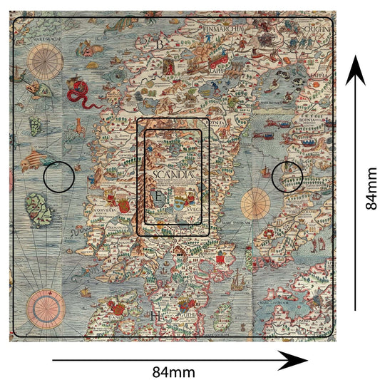 Ancient Europe Map Light Switch Sticker Cover Vinyl Skin Wall Decal Decor