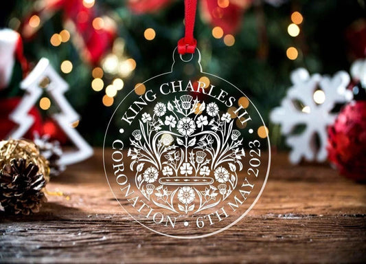 King Charles III Coronation Emblem Bauble Souvenir Commemorative Ornament