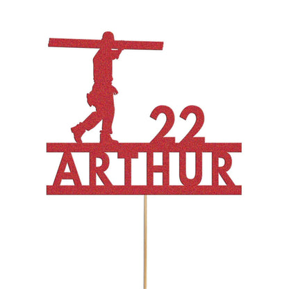 Personalised Construction Worker Cake Topper Custom Builder Cake Decoration Any Name Age