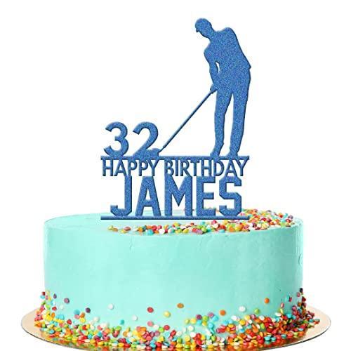 Personalised Acrylic Golf Lover Sports Boy Birthday Cake Topper Decoration